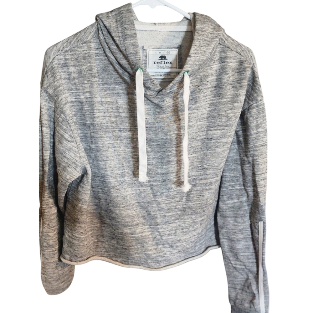 Reflex Womens Gray & White LOVE  Hoodie Size Xl